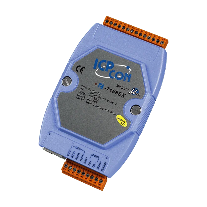 I-7188EX-MTCP Programmable Modbus TCP to RTU Gateway, RS-232/485