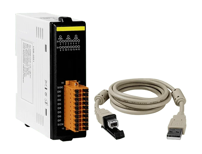 USB-2051 USB I/O Module, 16-ch Isolated Digital Input with 32-bit Counters