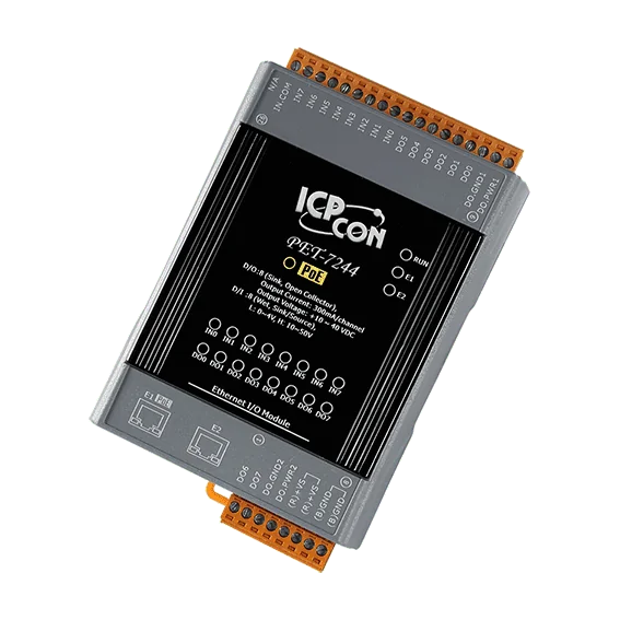 PET-7244 PoE Ethernet I/O Module, 8-ch DI/Counter and 8-ch DO