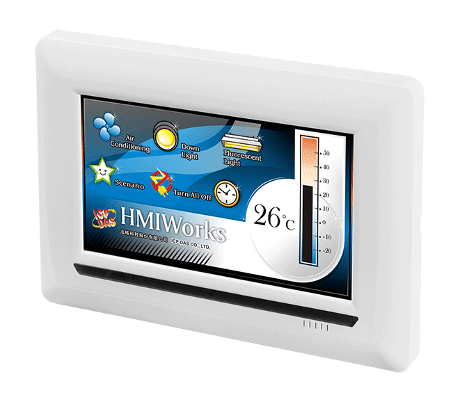 TPD-703-64 7-inch Touch HMI Device with PoE, RS-485 and RS-232