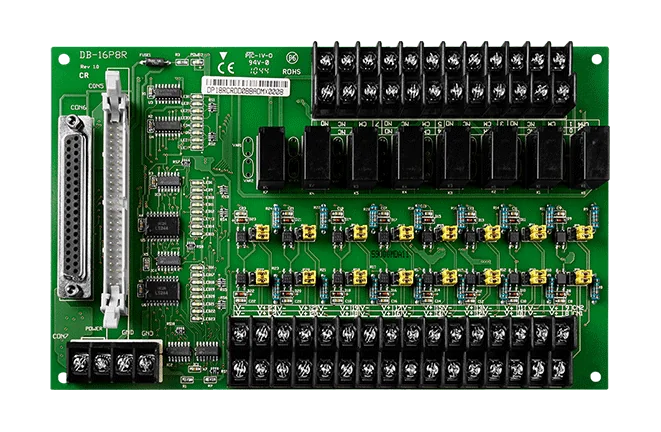 DB-16P8R DAQ Daughter Board, 16-ch Isolated Digital Input & 8-ch Relay Output
