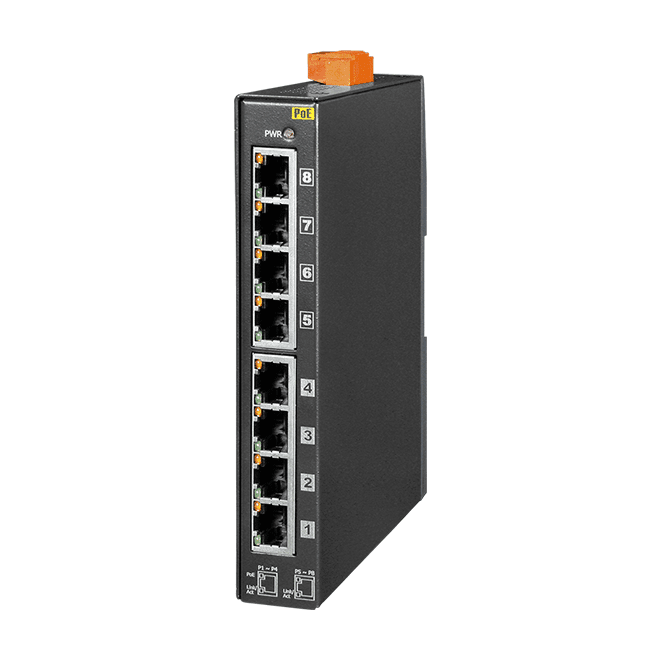 NSM-208PSE-4 8-port Unmanaged PoE Industrial Ethernet Switch, 4 PSE Ports