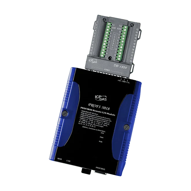 PROFI-5018/S PROFIBUS Remote I/O Module (10-channel Thermocouple Input with High Voltage Protection)