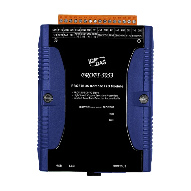 PROFI-5053 PROFIBUS DP Remote I/O Module, 24-ch Dry Contact Digital Input