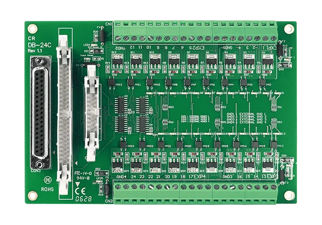 DB-24C/DIN DAQ Daughter Board, 24-ch Open Collector Digital Output