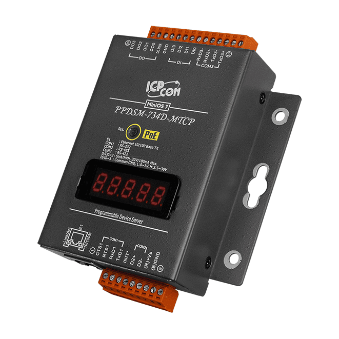 PPDSM-734D-MTCP PoE Serial-to-Ethernet Device Server with Modbus TCP Gateway