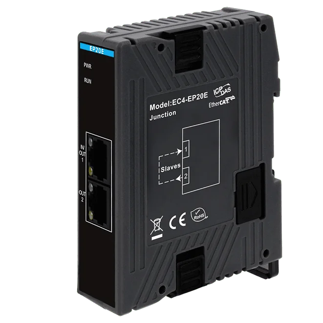 EC4-EP20E 2-Port EtherCAT Junction, RJ45 Daisy-Chain and Branch Expansion
