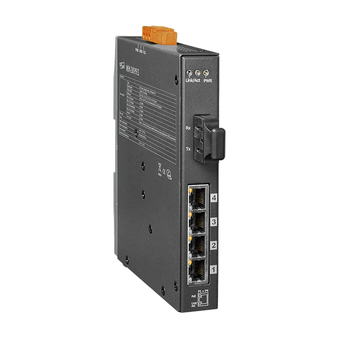 NSM-205PFCS PoE Switch, 4-port PSE with Single-mode 100Base-FX Fiber
