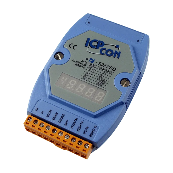 I-7012FD 1-ch Analog Input Module with LED Display, DCON, Fast Sampling
