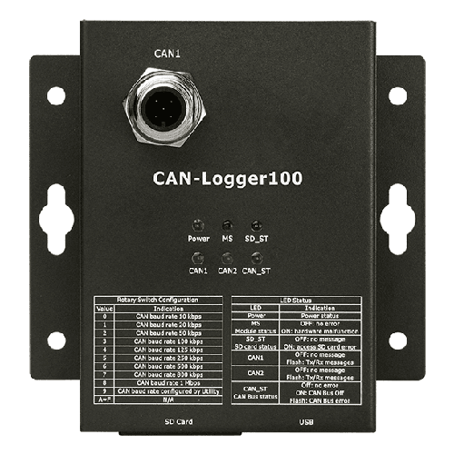 CAN-Logger100 1-Port CAN Bus Data Logger with SD Storage
