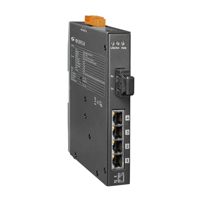 NSM-205PFCS-60 PoE Switch, 4-port PSE + 1 Single-mode 100Base-FX Fiber