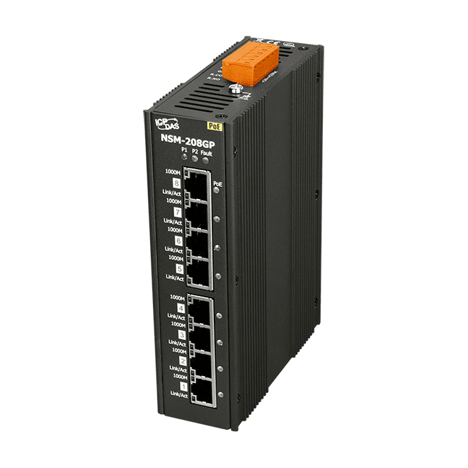NSM-208GP Unmanaged 8-Port GbE PoE Switch, 30 W per Port
