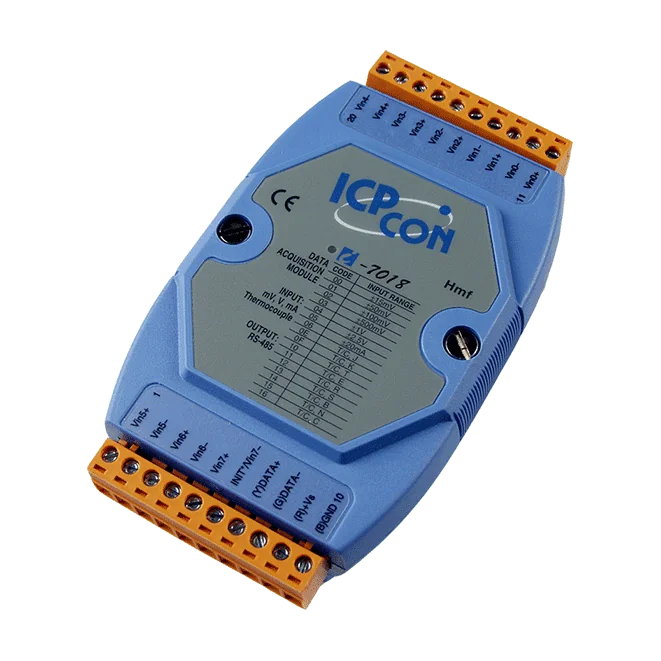 I-7018 8-ch Analog Input Module, DCON RS-485, Voltage/Current/TC