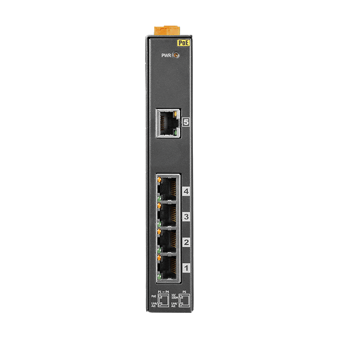 NSM-205PSE-24V PoE Ethernet Switch, 5-Port Unmanaged 10/100 Mbps (PSE)