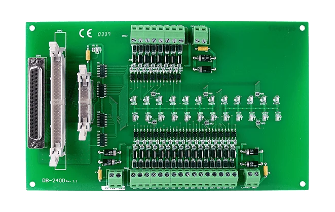 DB-24OD/DIN 24-ch Open-Drain Digital Output Daughter Board, DIN-rail