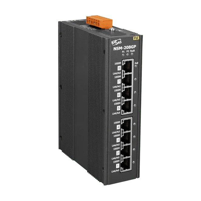NSM-208GP Unmanaged 8-Port GbE PoE Switch, 30 W per Port