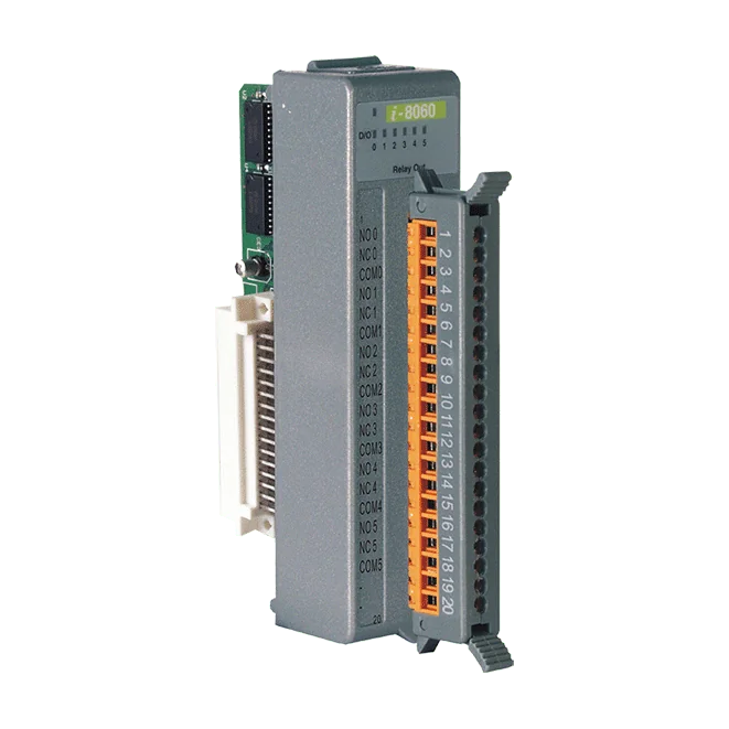 I-8060-G 6-Channel Form C Power Relay Output Module (Gray Cover)