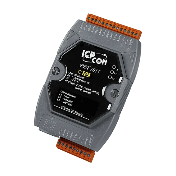 PET-7015 PoE I/O Module, 7-ch RTD Input