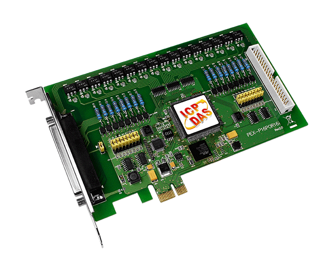 PEX-P16POR16i PCI Express I/O Card, 16-ch Isolated DI and 16-ch Relay Output