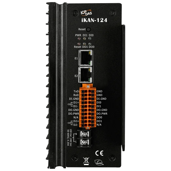 iKAN-124 Single-Row LED Message Display, 24/12-Character, Modbus