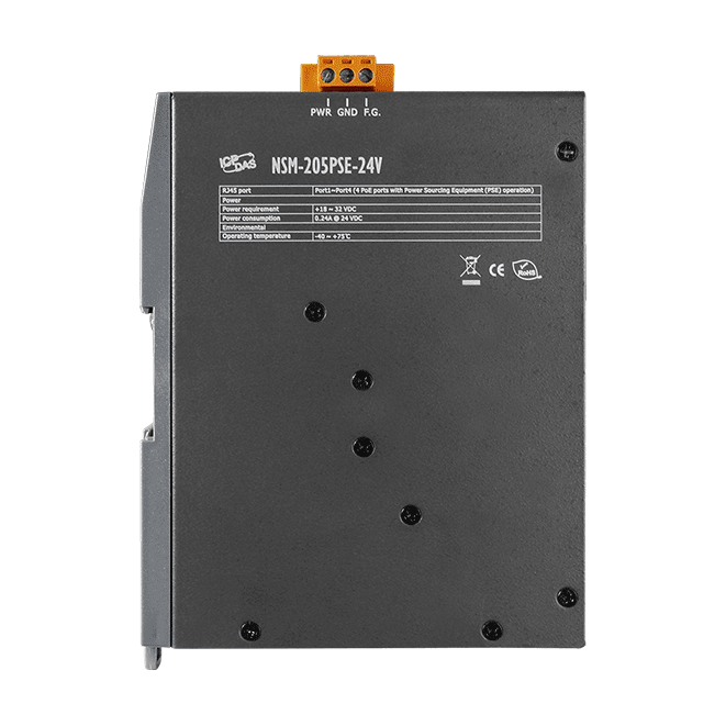 NSM-205PSE-24V PoE Ethernet Switch, 5-Port Unmanaged 10/100 Mbps (PSE)