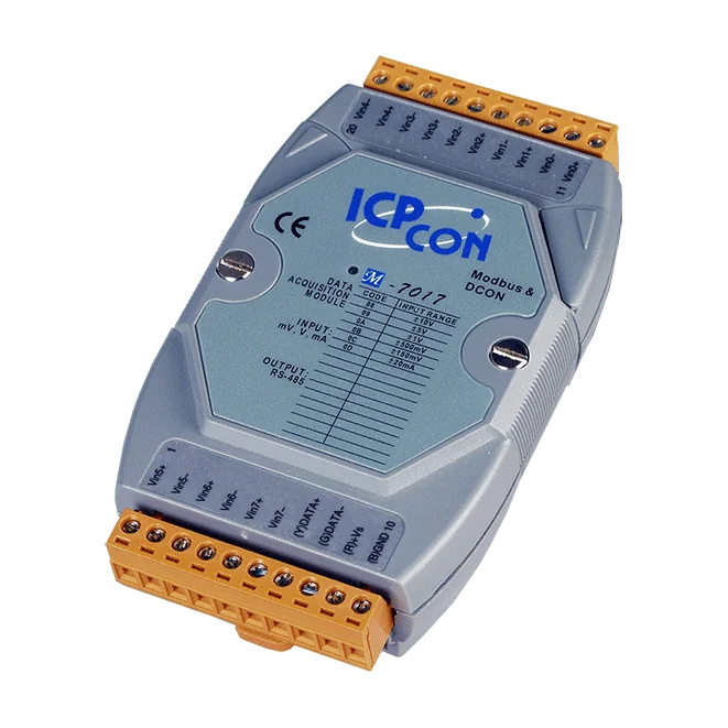 M-7017-G 8-ch Differential Analog Input Module, Modbus RTU/DCON
