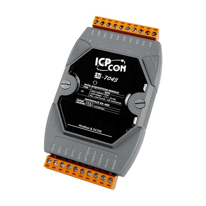 M-7043-G 16-ch Sink Digital Output Module with Modbus RTU and DCON