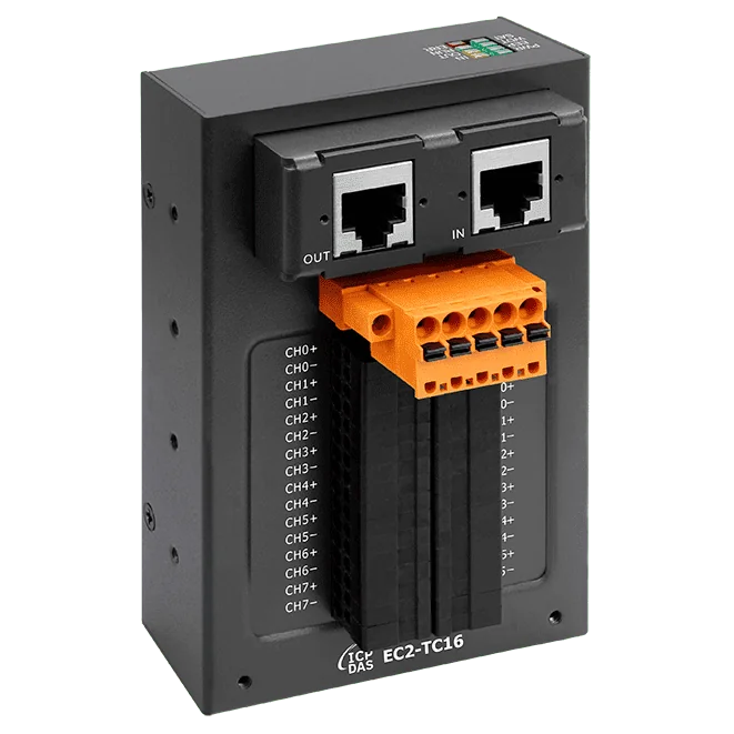 EC2-TC16 EtherCAT Slave I/O Module, 16-ch Thermocouple Input