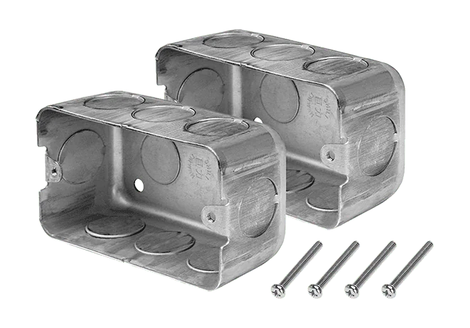 OB120 Metal Mounting Box, 2.8-inch & 4.3-inch Outlet Box (1 Pack, 2 Cases)