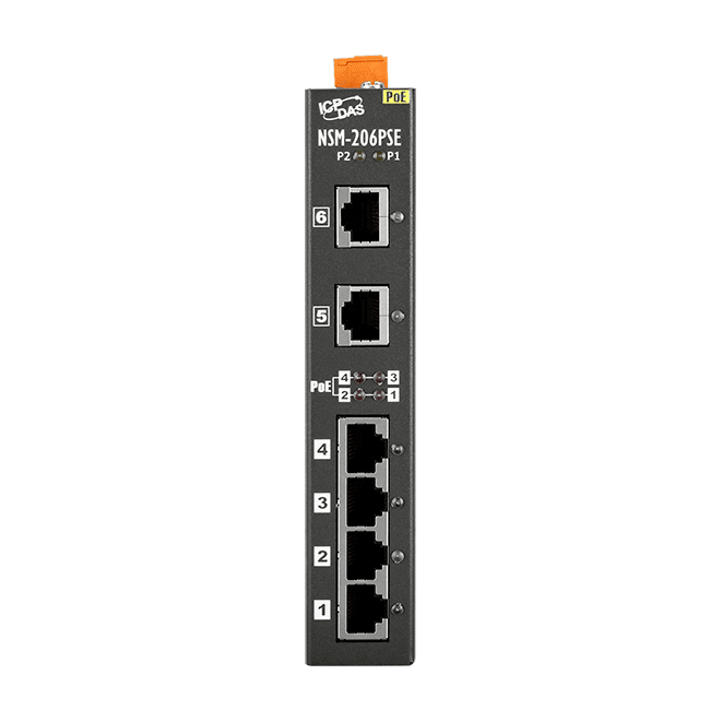 NSM-206PSE PoE PSE Ethernet Switch, 6-port Unmanaged 10/100 Mbps