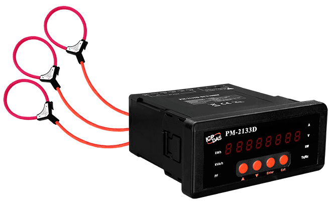 PM-2133D-RCT1000P 3-Phase Power Meter, Modbus RTU, 1000 A Rogowski CT