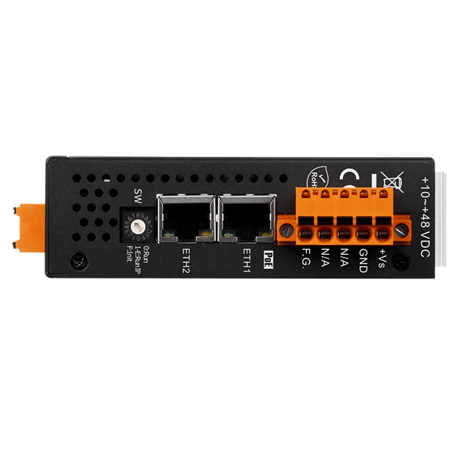 PET-2224CI PoE I/O Module with 2-port Switch, 4-ch Analog Output
