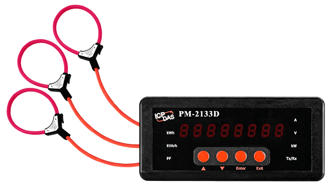 PM-2133D-RCT1000P 3-Phase Power Meter, Modbus RTU, 1000 A Rogowski CT