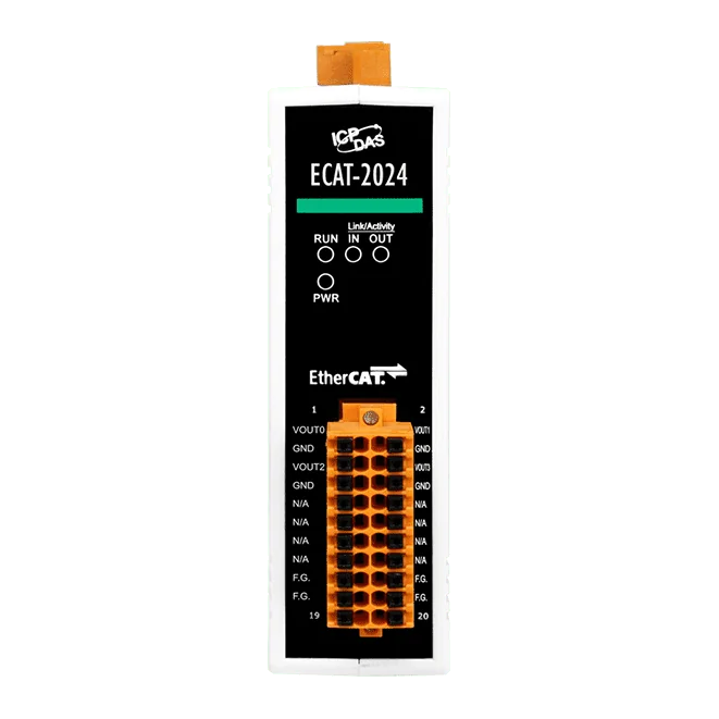 ECAT-2024 EtherCAT SubDevice I/O Module, Isolated 4-ch 12-bit Analog Output