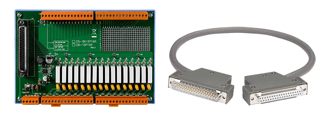 DN-8K16P16R DIN-Rail Terminal Board, 16-ch Digital Input and 16-ch Relay Output
