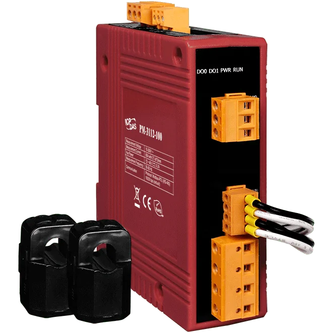 PM-3112-100 Single-Phase Power Meter, Modbus RTU, 2 Loops, 60 A CT