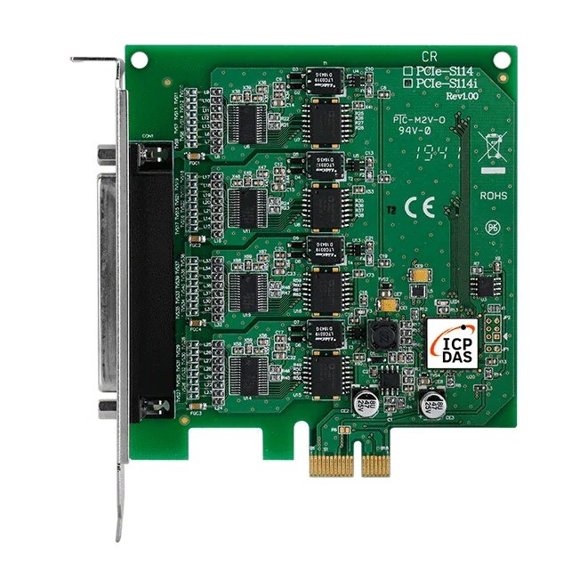 PCIe-S114i PCI Express Serial Card, 4 Isolated RS-232 Ports