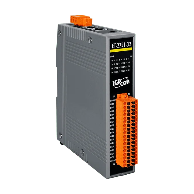 ET-2251-32 Ethernet I/O Module, 32-ch DI with 2-port Ethernet Switch