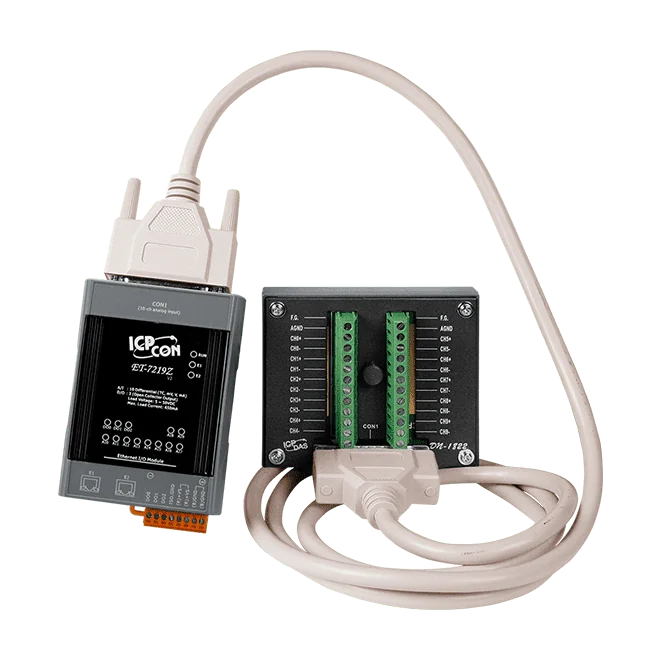 ET-7219Z/S2 Ethernet I/O Module with 2-port Ethernet Switch, Universal 10-ch AI, 3-ch DO
