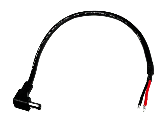 CA-002-UL DC Jack to 2-Wire Power Cable, 30 cm, UL Certified