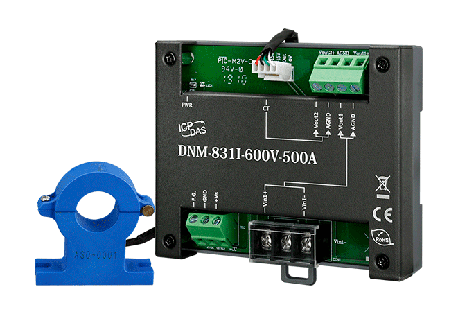 DNM-831I-600V-500A Voltage Attenuator and Current Transformer, 600 V / 500 A