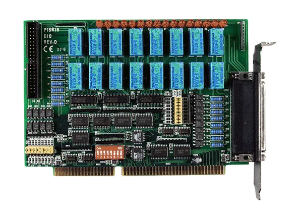 P16R16DIO ISA Bus Isolated DI and Relay Output Board, 16-ch