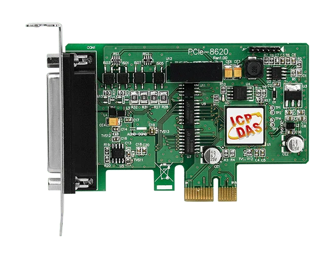 PCIe-8620 PCI Express AI Board, 8-ch 16-bit 200 kS/s, 4-ch Isolated DIO