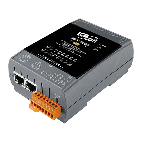PET-7250A PoE Ethernet I/O Module with 2-port Switch, 12-ch DI, 6-ch DO