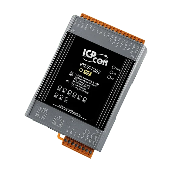 PET-7202 PoE I/O Module, 3-ch AI, 6-ch DI, 3-ch Power Relay