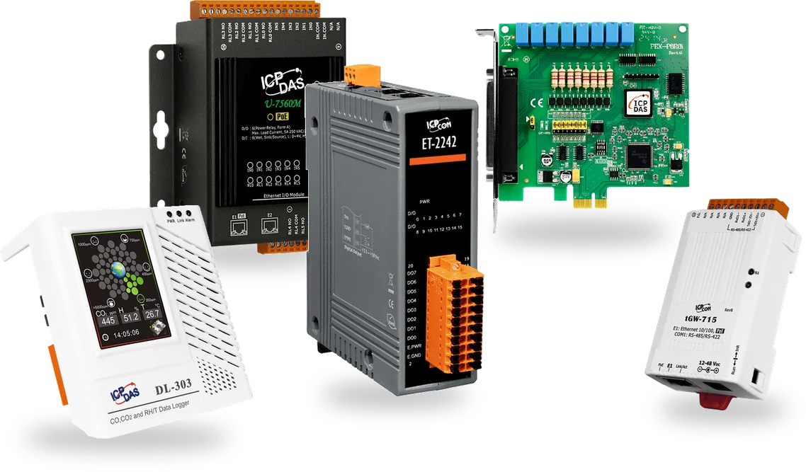 ICP DAS I/O-Module, Gateways und Messkarten